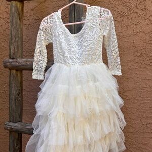 Lace and Tulle White Dress